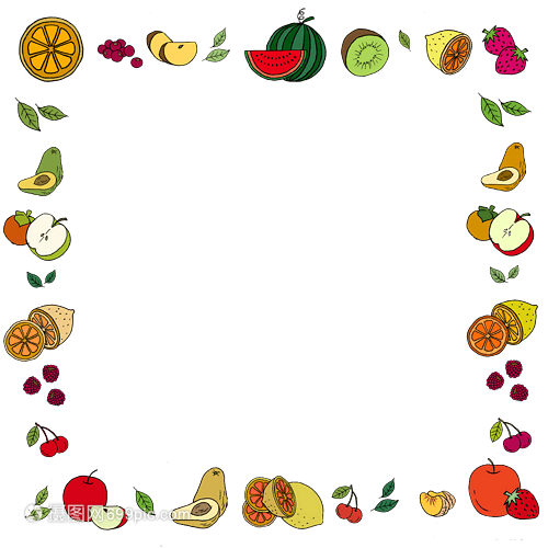 果香溢彩 水果邊框的甜蜜世界